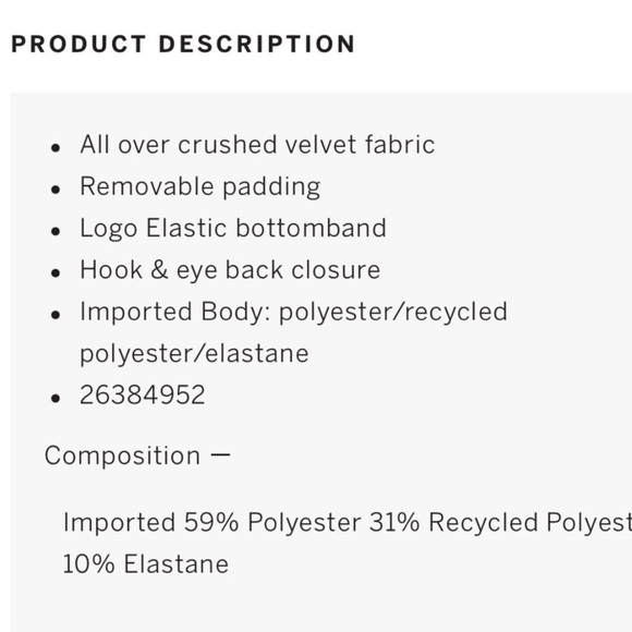 Victoria’s Secret love PINK crushed velvet triangle strappy bralette size XS - Picture 12 of 13